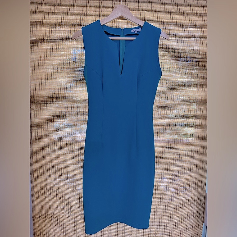 Elegant Handmade Teal/Turquoise Sleeveless Dress